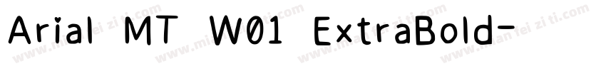 Arial MT W01 ExtraBold字体转换